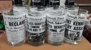8 Vintage Pittsburgh Press Glasses Libbey Glassware