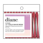 2XDiane Cold Wave Perm Rods 12 Pack- Mini Red 1/10"