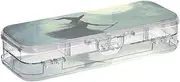 Witch Flying Moonlit Sky Clear Pencils Box Double Layer Pens Boxes Case For Art Supplies With Snap Lid