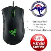 SALE! Razer DeathAdder Essential Ergonomic Wired Gaming Mouse Black, LED lights