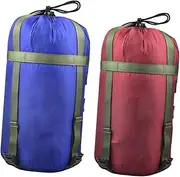 BCOATH Sleeping Bag Compression Bag Quilt Storage Camping Nylon Compact Outdoor Compression Sack Purple