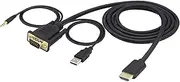 zdyCGTime HDMI male to VGA male adapter,with USB/3.5mm cable,full hd 4k 1080P HDMI VGA audio and video converter cable,Compatible with Laptop,HDTV,Projector,PC,DVD,Monitor.(1.5M/1Pack)