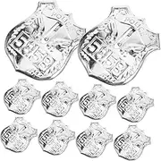 MUSISALY 10pcs Plastic Police Badge Pin Police Badge Brooch Party Cosplay Prop Small Plastic for Halloween