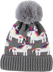 [OATIPHO] Unicorn Hat Hats for Boys Chapeau Beanies Hat Cartoon Cap Straw Hat Bonnet Hat Knit Hat Warm Hat White Acrylic