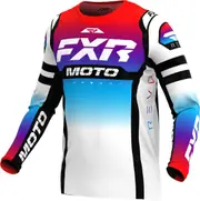 FXR Revo Pro LE Motocross Jersey, white-red-blue, Size S for Men White Red Blue