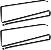 Paper Towel Holder - 2 Pack Under Cabinet Wall Mount Paper Towel Holder， Adhesive Paper Towel roll Holder Rack Stick to Wall for Kitchen Bathroom Farmhouse, Black