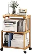 Printer Stand Multifunctional Storage Rack Copier Stand Office Storage Rack Home Multi-Layer Printer Stand Storage Shelf(Natural)