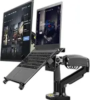 Display bracket double screen, notebook bracket arm, double screen bracket arm, computer monitor bracket, computer bracket lifting, display screen bracket base,Supports two 17-27 inch devices