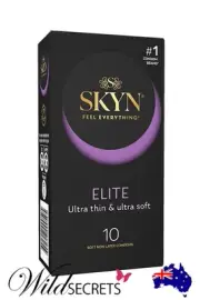 NEW Skyn Elite 10 Pack Ultra Thin, Ultra Soft Non Latex Condoms, Sex Essential