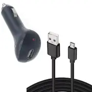 USB Car Charger Cable MicroUSB Power Adapter Cord DC Socket Plug-in for Tablets