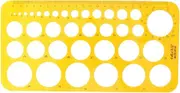 OHPHCALL Circle Drawing Template Ruler Plastic Draft Measuring Tool for Architecture Art Design and School Projects Transparent with Scale Orange