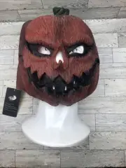 Deluxe Novelty Halloween Costume Party Props Latex Pumpkin Head Mask (Pumpkin)