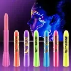 Face Paint Crayons Glow in The Dark Body Painting Kit Under UV and Black Ligh...