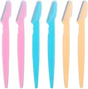 18PCS Eyebrow Trimmer Face Blade Shaver Portable Eye Brow Razor Hair Removal Eyebrow Shaping Knife Woman Makeup Tools(6pcs)