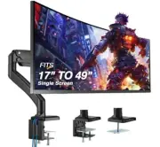 AVLT Single 17"-49" Super Ultrawide Monitor Arm for Screens Up to 50 lbs