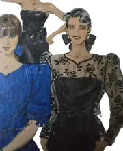 1980s Puff Sleeve Sweetheart Neck Jacket Formal Neue Mode 20891 Sewing Pattern