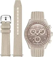 [REBANDACE] Strap for Moonswatch Watch,Lengthening No Gap Silicone Establishment Pattern Strap for Omega X Swatch Moonswatch Watch 20mm,Stitch Curved Strap for Swatch Omega Men Women