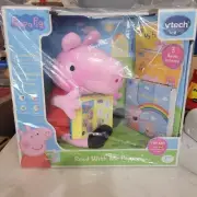VTech Peppa Pig Read With Me Peppa With Three Storybooks, Learning Toy