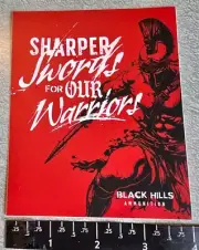 Black Hills Ammunition Sharper Swords for Warriors White/Red Vinyl Decal Sticker
