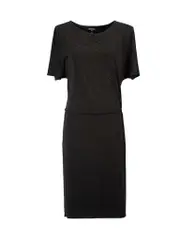 Black Stud Accent Knee Length Dress