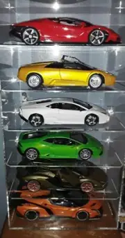 USA- NASCAR Diecast Display Case 6 Compartment 1/24 Scale, Other sizes Avail