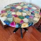 Mix Agate Table, Coffee Table, Agate Side Table, Agate End Table Handmade Decor