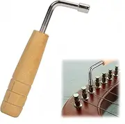 1pc Piano Tuning Key, Music Instrument Tuning Wrench,Portable Autoharp Tuning Wrench, Harp Tuning Pins L-shaped Harp Tuning Key With Wood Handle For Home And Smusic Studio