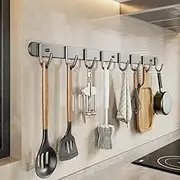 Perforation-Free Kitchen Hook Rack Wall-Mounted Storage Rack Multifunctional Spatula Spoon Supplies Storage Rack