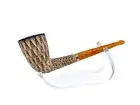 S. Yanik Meerschaum Pipe – Hand-Carved Dublin Lattice Design | Calcine Finish