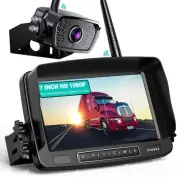Wireless Backup Camera, 7 Inch Monitor Rear View Camera System for RV, Traile...