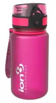 Ion8 LEAK PROOF POD DRINK BOTTLE 350ml One Touch Flip-Top Opening PINK