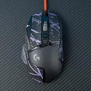 Mouse Grip Tape Sticker for Logitech G502 Hero SE Non Slip Suck Sweat Pre Cut Black Purple