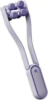 Oshhni V Face Roller Massager Face Lift Device Multiuse Sturdy Slimming Neck 8 Wheels Facial Roller Beauty Instrument for Home Women, Purple