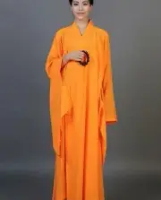 Buddhist Monk Shaolin Dress Meditation Haiqing Robe Long Gown Kung Fu Suit