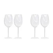 2x 2pc Tempa Skylar Frost Red/White Wine Drinking Glass Drinkware/Barware Set
