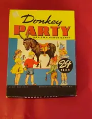Vintage Donkey Party Game Whitman Publishing Pin The Tail On The Donkey 1941 NOS