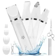 4 in 1 Dog Grooming Kit, Cordless Dog Clippers for Grooming, Low Noise Paw Tr...