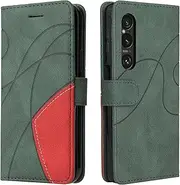 [CXTcase] Sony Xperia 1 VI Flip PU Leather Case, Fashionable Protective Cover for Mobile Phone, Green