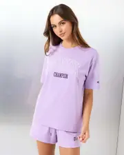 [Champion] Champion Women's Rochester Mcmxix T-Shirt in Primrose Pink Size Large L Primrose Pink
