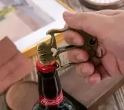 AUSSIE CYPOPS, Stonewashed Biker Skull Ring/EDC, SD, Tactical Bottle Opener