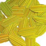 Yellow Navette Leaf Sequins 1.5 inch City Lights Reflective Couture Paillettes