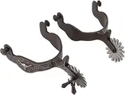 Jaxenor Vintage Pattern Engraved Boots Spur - 1 Pair of Horse Spurs for Equestrian Equipment and Saddlery Accessory