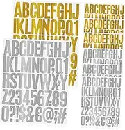 IWOWHERO Number Sticker Pack 8 Sheets of Strong Waterproof Letter Number Decals for Scrapbooks Laptops