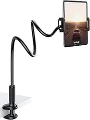 Lamicall Gooseneck Tablet Stand, iPad Stand Holder - Flexible Tablet Arm Clamp Bed, Desk for iPad 2025 2024 2023, 9.7, 10.5, Pro Air Mini 4 5 6, 5th 6th 7th 8th, Switch, Samsung, 4.7-11" Devices
