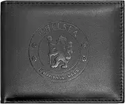 Chelsea FC Official Football Gift Embossed Crest Wallet Black