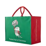 Fortnum & Mason canvas Red & Gold Christmas Bag for Life - Standard
