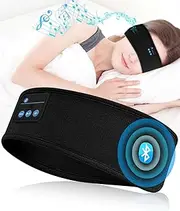 [SSinaaes] Sleep Headphones, Wireless Bluetooth Headband Built-in Ultra-Thin HD Stereo Speakers, Soft Sleep Headphones Headband for Side Sleep, Yoga, Fitness, Sports, Relaxation, Personalized Tech Gifts (Black)