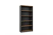 GP Office Open Book Shelves - Regal Walnut/Charcoal