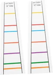 SUPVOX 2pcs Transparent Finger Position Decals for Violins Easy Replacement Stickers for Violin Beginners Learning Scales and Finger Placement Markings for Accurate Note Guidance
