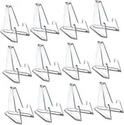 Cabilock 15Pcs Clear Acrylic Coin Display Easel Stands for Mini Showcase for Home Decor Trade Shows and Collectible Collections